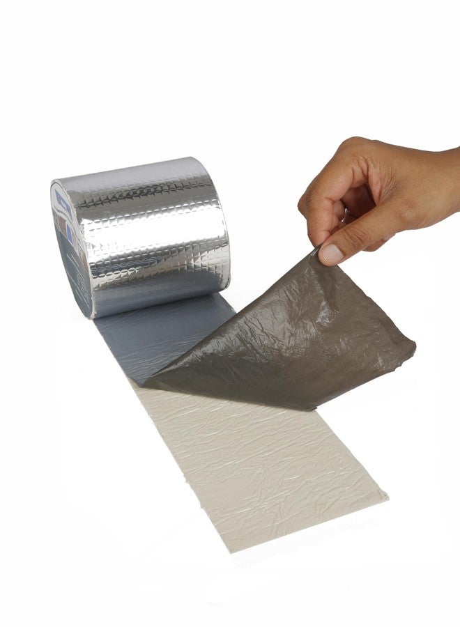 Keder Max Aluminum Foil Adhesive Permanent Repair Tape Pipe Leakage Repair Tape, Butyl Rubber Tape Super Strong Duct Tape Suitable for Boat Sealing, for Your Leakage Issue (4 inch, 5 MTR) - Image 5